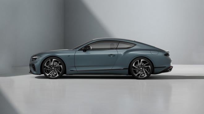 Bentley Continental GT S coupe side profile in Thunder Grey