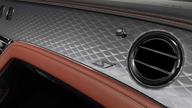 Optional technical veneer finish in the Bentley Continental GT S cabin