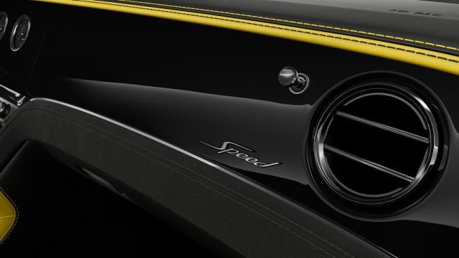 Piano Black veneer and Continental GT Speed emblem