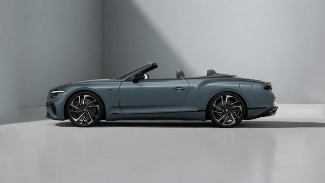 Continental GTC S side profile with the roof lowered