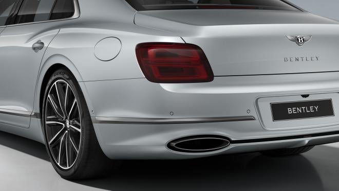 Bentley Flying Spur rear lights, badging and exhaust finishers