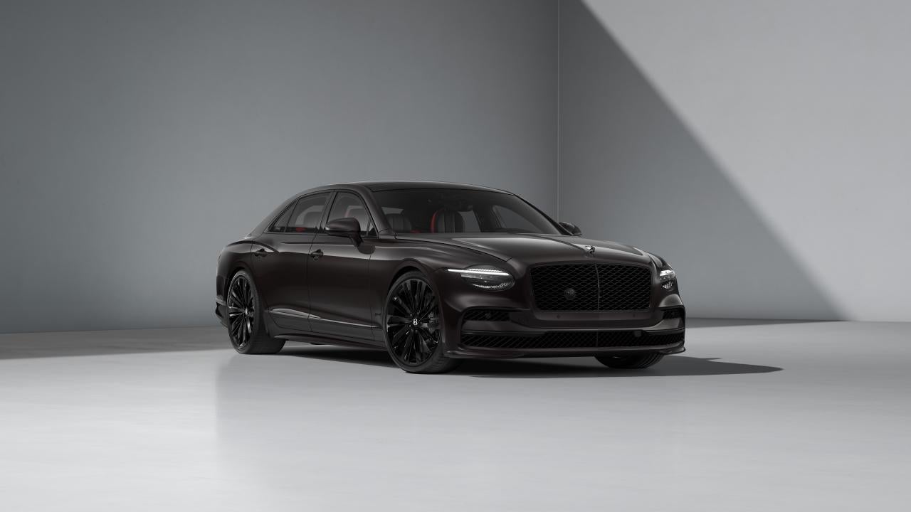 Bentley Flying Spur Speed in Black Velvet, front three-quarter view
