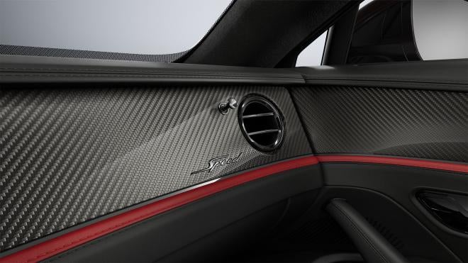 Flying Spur Speed fascia with High Gloss Carbon Fibre veneer
