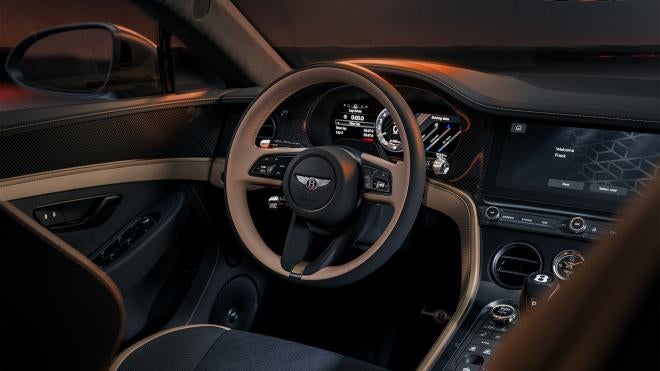 Bentley Supersports steering wheel and driver controls