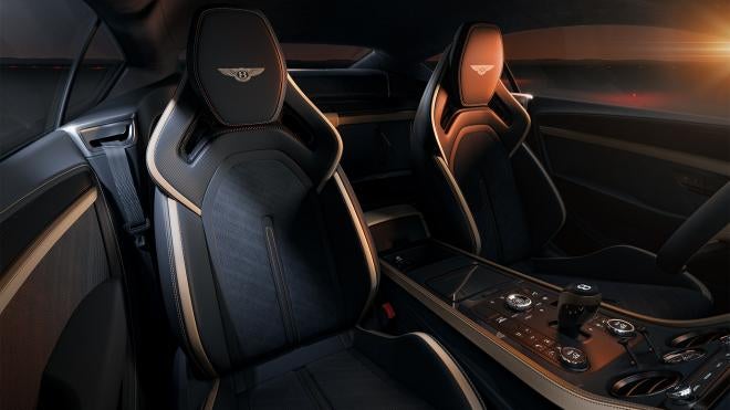Bentley Supersports sculpted sports seats