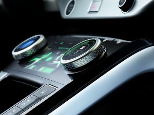 Close up shot of Jaguar I-Pace console