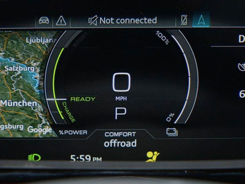 Audi etron electrical panel