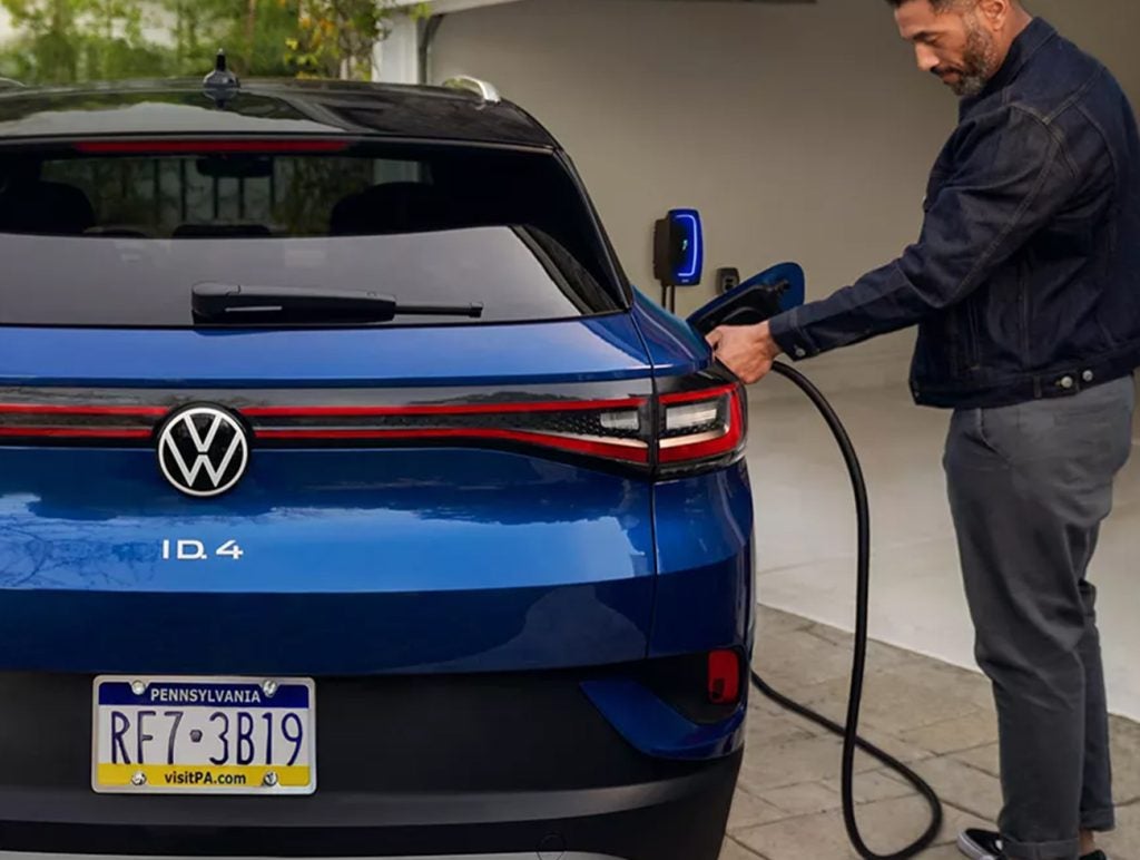 VW electric vehicle charging station