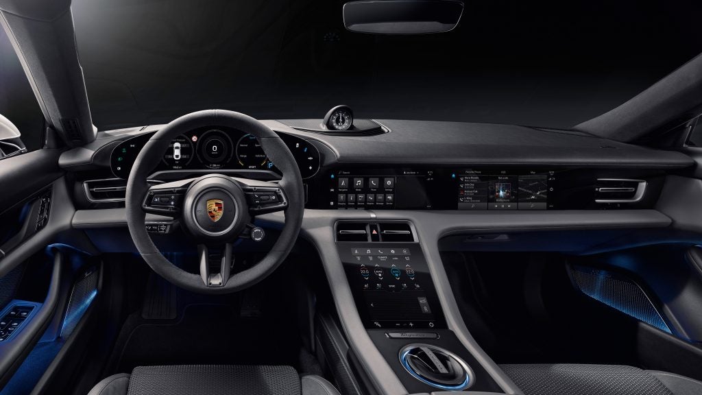 Interior of Porsche Taycan Turbo