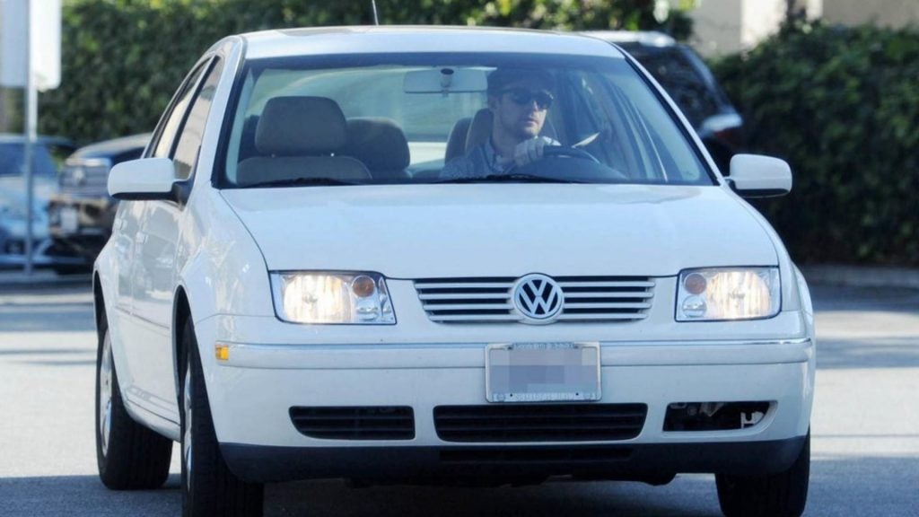 Justin Timberlake driving his Volkswagen Jetta