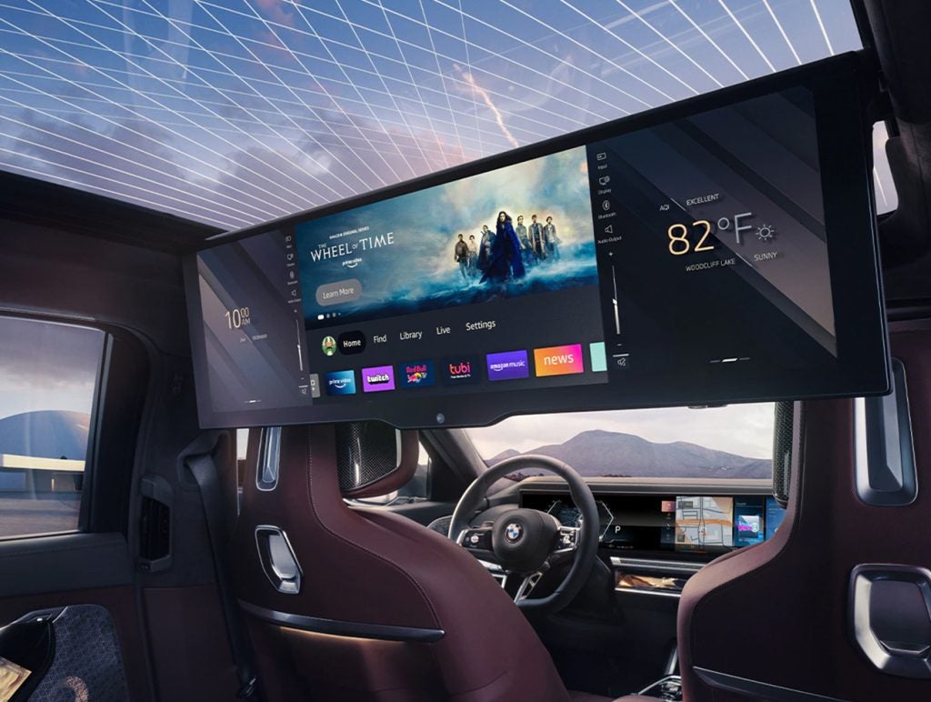 BMW 7 series interior screen