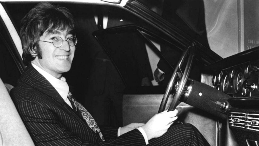 John Lennon in his Rolls-Royce Phantom