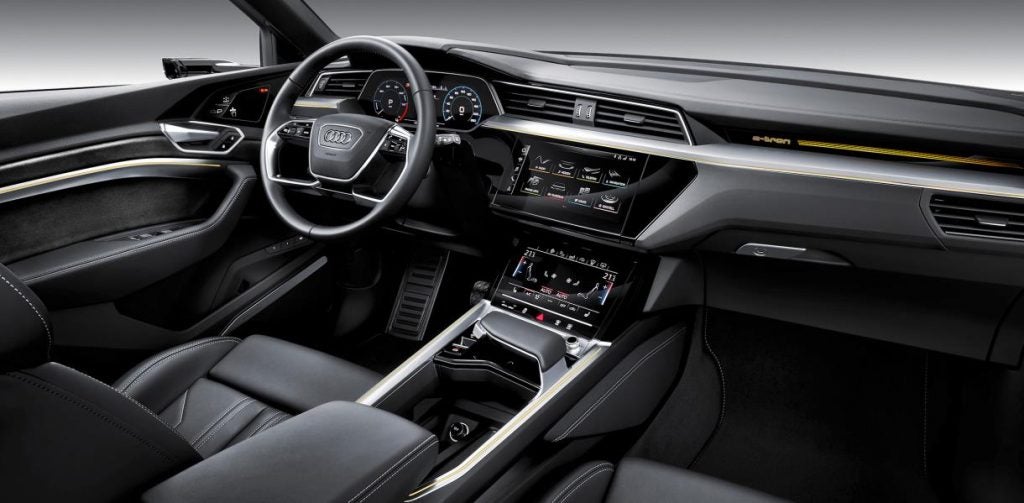 Aud e-tron front row interior