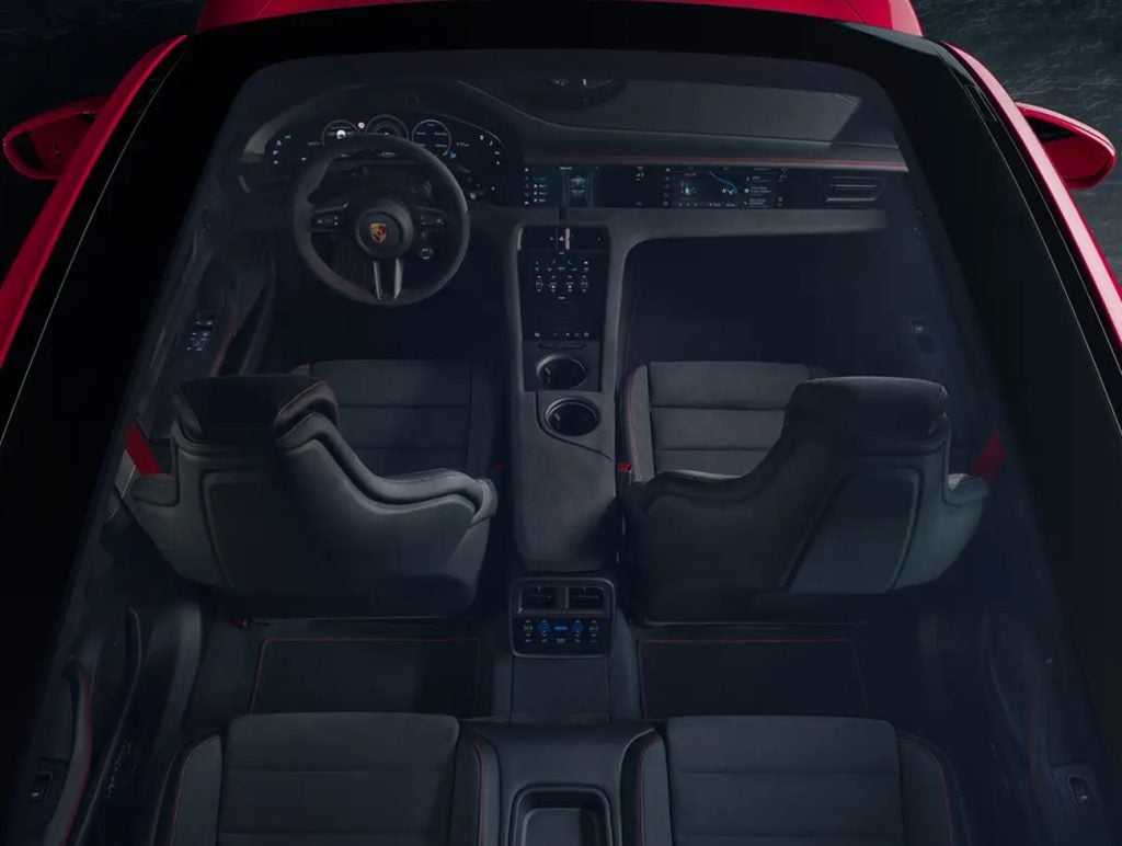 Porsche Taycan panoramic glass roof