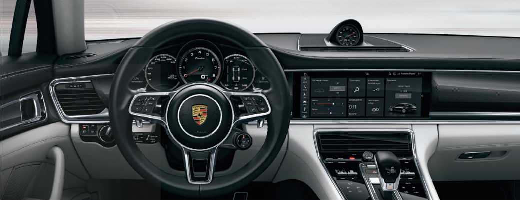 Panamera E-Hybrid Steering wheel and console