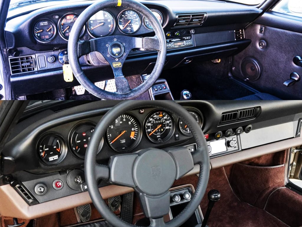 Porsche restored 911 damage interior
