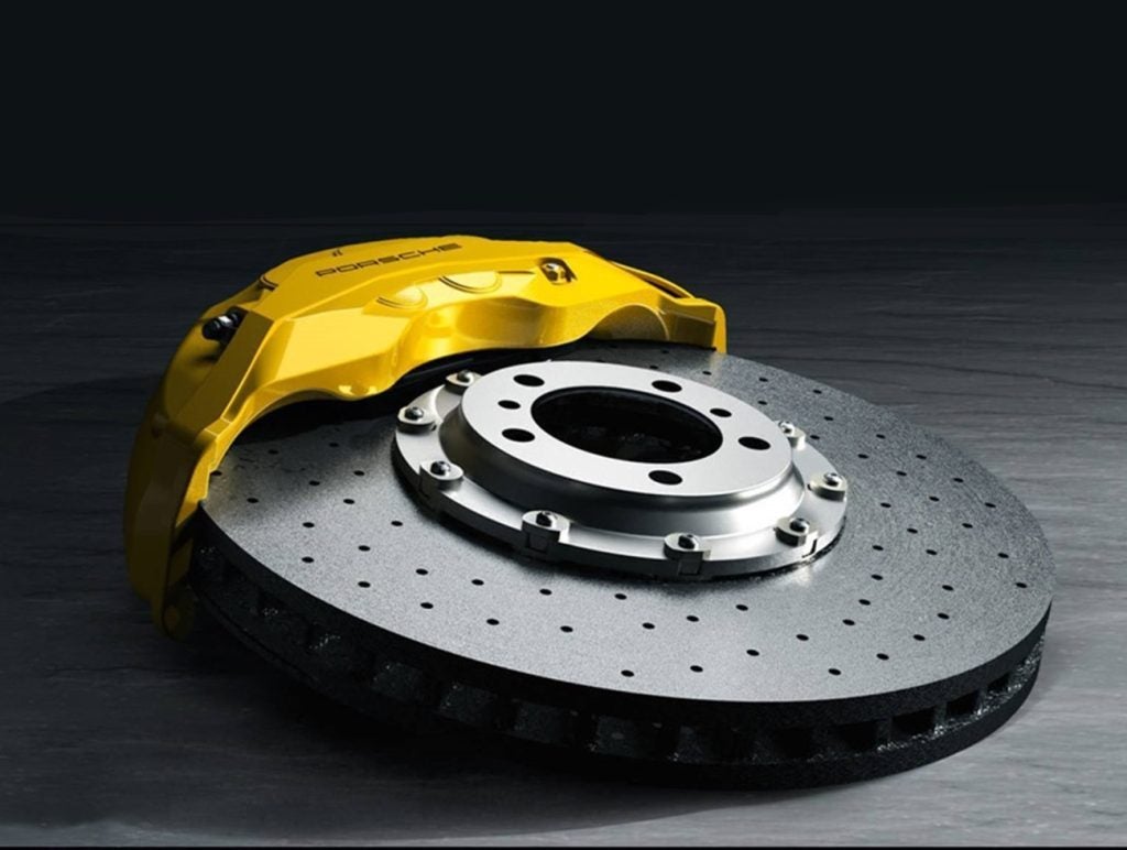 Porsche surface coated brakes