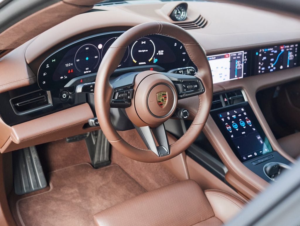 Porsche Frozen Berry Taycan Panel