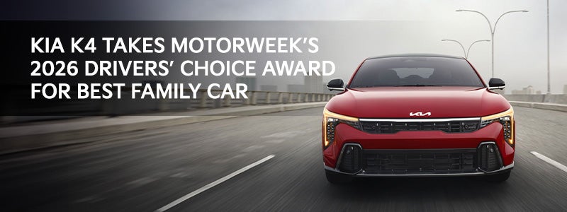 2026 Kia K4 earns MotorWeek’s Best Family Car award
