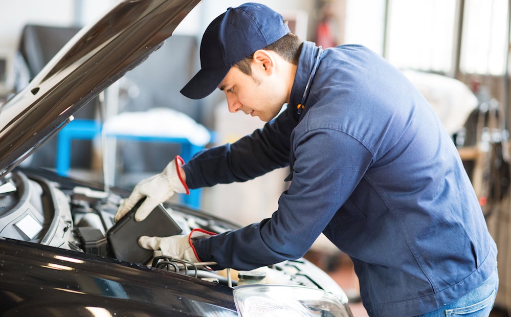 Getting an oil change Getting an oil change