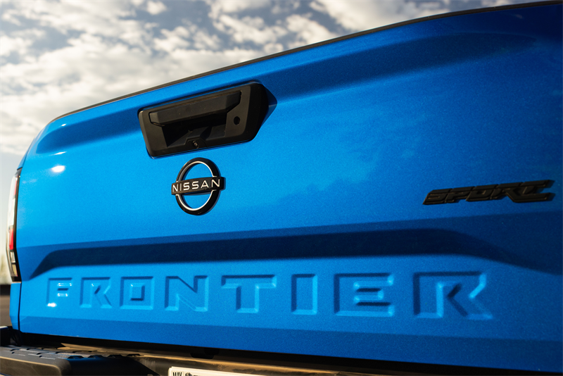 Rear badging of the 2027 Nissan Frontier