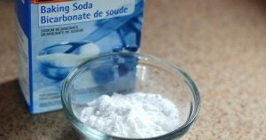 Baking soda box and baking soda in a glass bowl | Gunther Kia