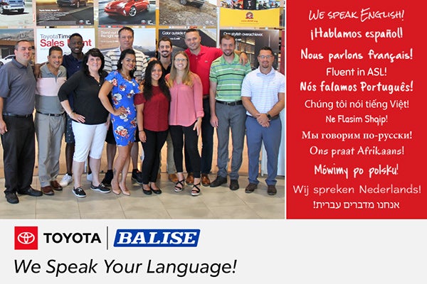 Balise Toyota Multilingual Staff