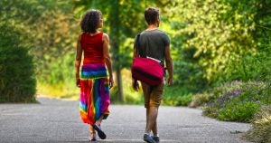 Walking in Park