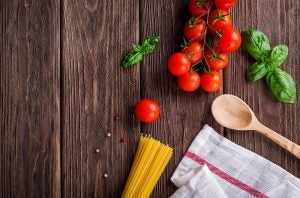 food on a table