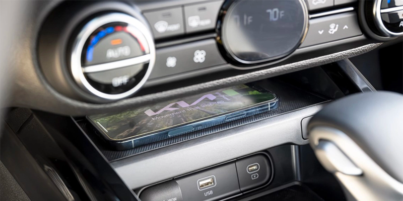 Phone Resting on Kia Soul Console
