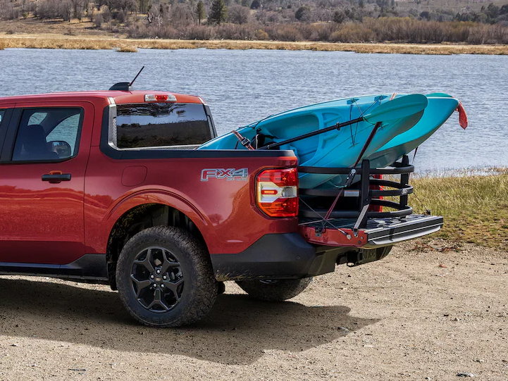 Red 2026 Ford Maverick with Accessories