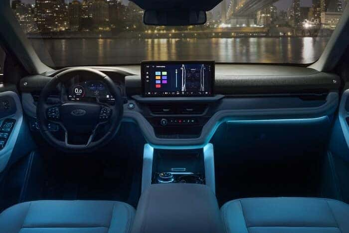 interior of the 2025 Ford Explorer