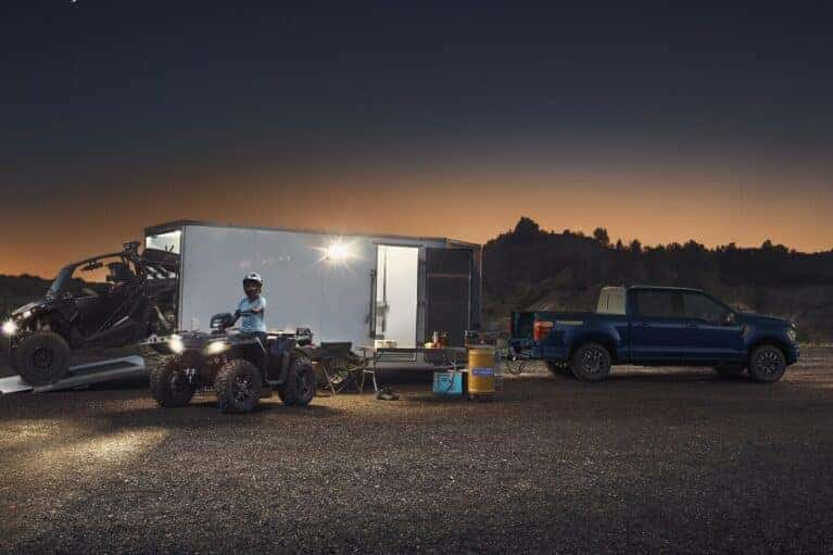 2025 Ford F-150 parked with trailer