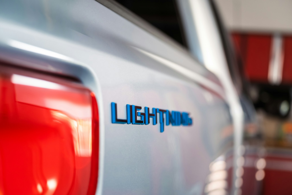 2023 Ford Lightning side panel logo
