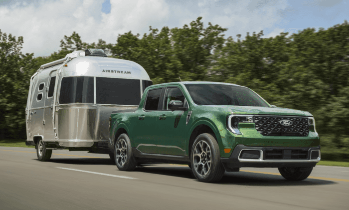2025 Ford Maverick towing a trailer