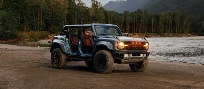 Custom Ford Bronco on the beach