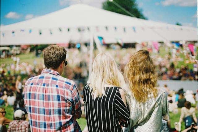 Young festival goers