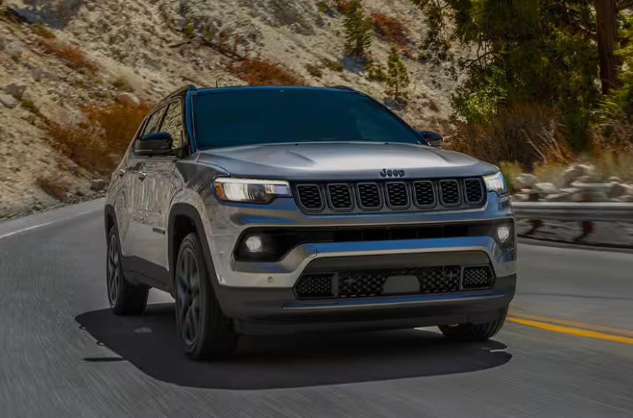 Gray 2026 Jeep Compass on road
