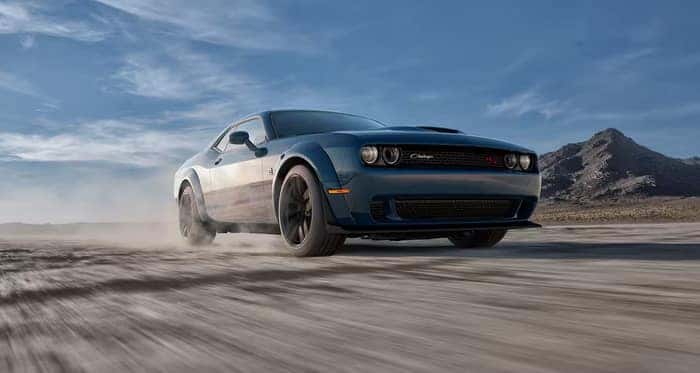 Dodge Demon driving on the road
