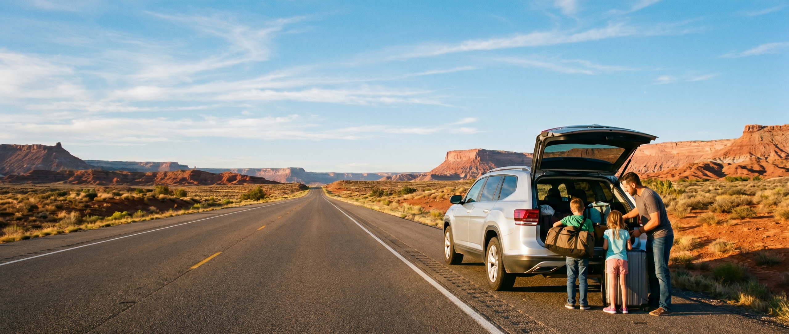 Volkswagen Atlas safety features for family road trip from Amarillo TX to New Mexico