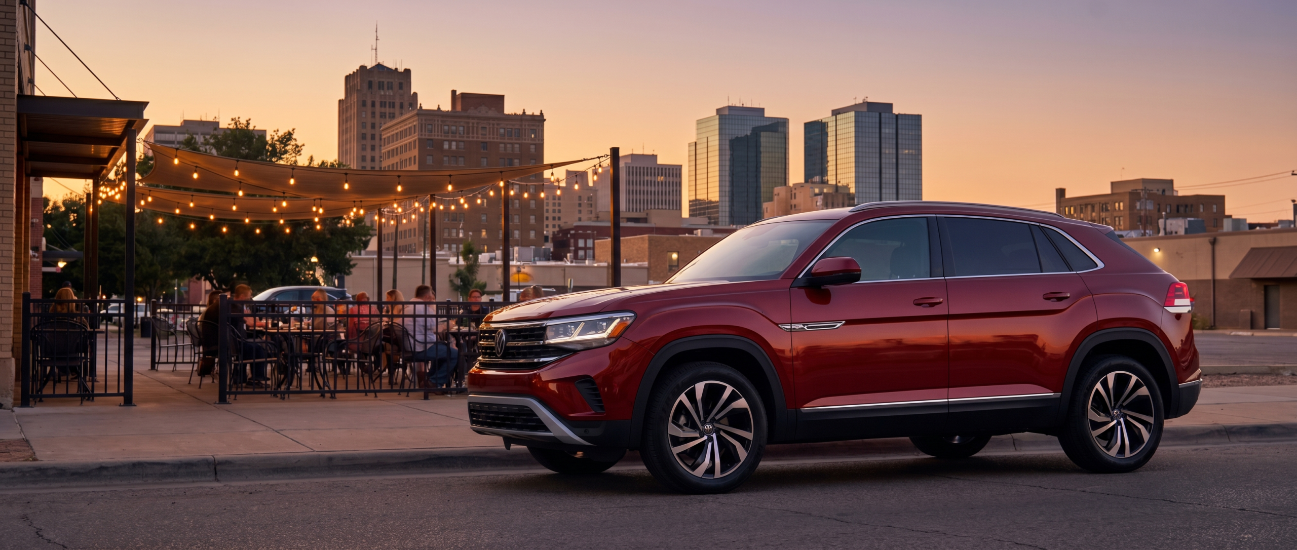 VW Atlas Cross Sport summer evening downtown Amarillo TX