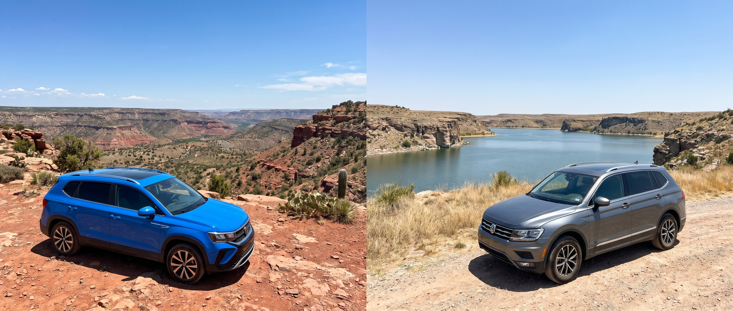 Volkswagen Taos and Tiguan comparison for summer driving in Amarillo TX