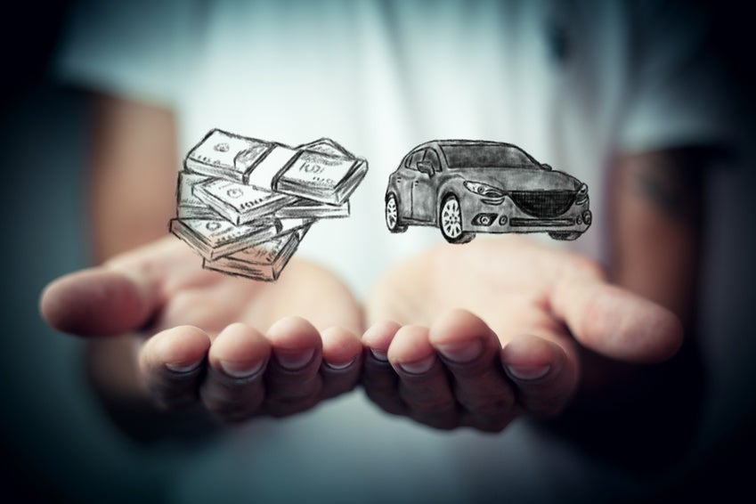 Money and business concept car