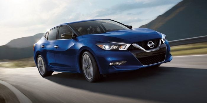 Nissan Maxima Blue Driving