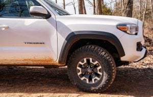 A Toyota Tacoma truck at the Whitaker Point 