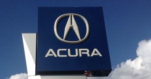 Dealership sign of Acura logo | Fox Acura of El Paso