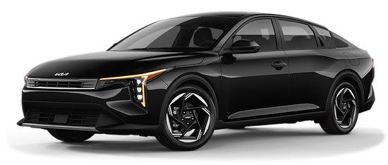 Kia K4 in sleek black facing left.