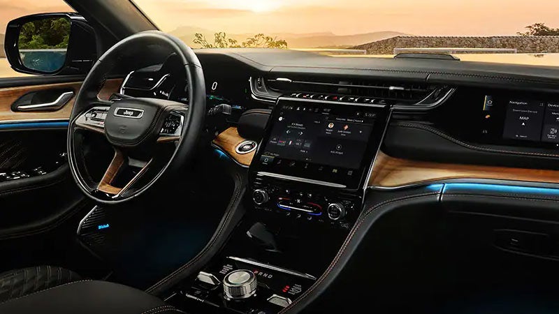 Interior of a new Jeep Grand Cherokee.