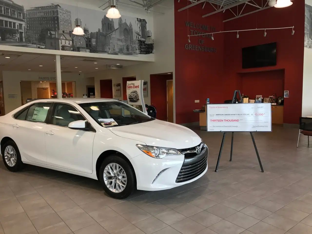 Toyota of Greensburg Check for Relay for Life