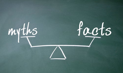 Scale showing myths and facts.